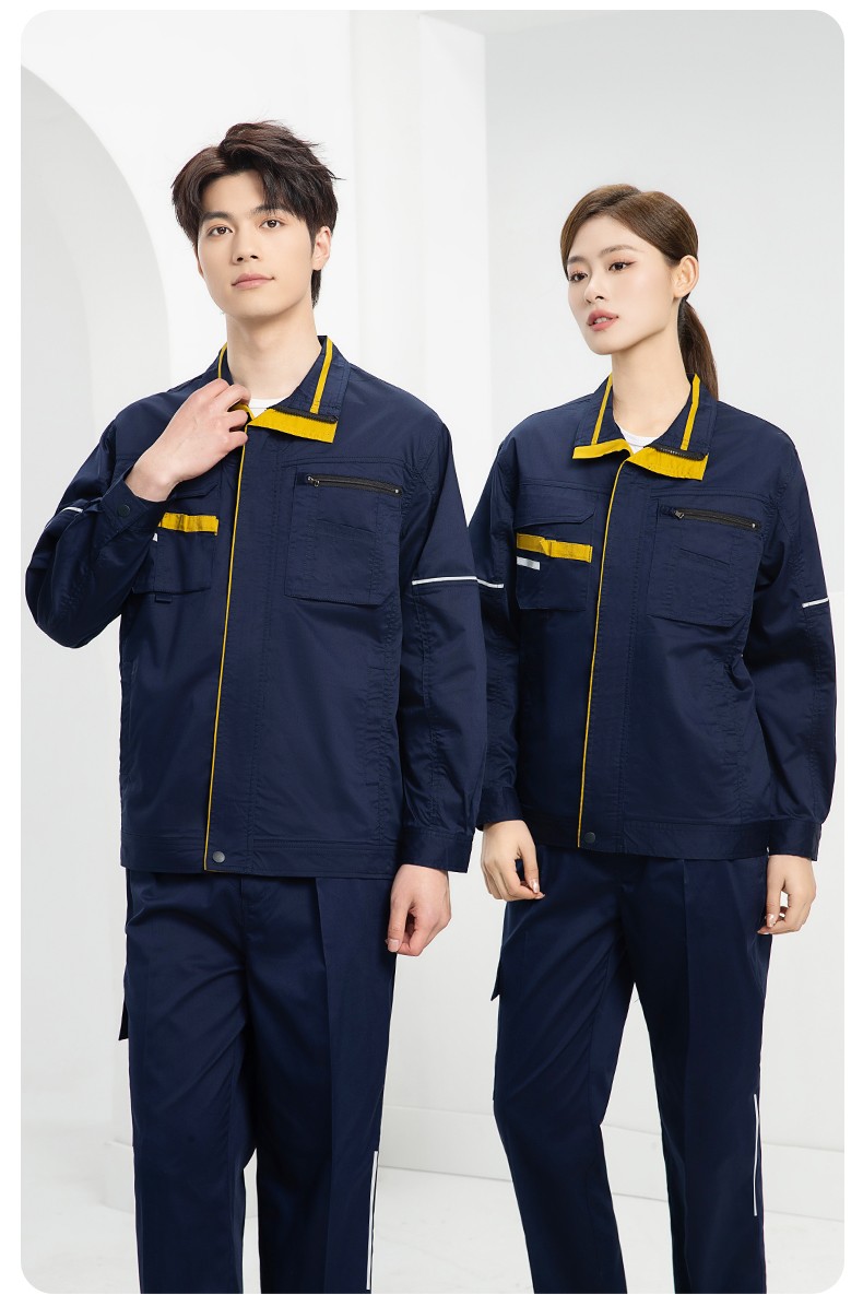 DM2316D 夏季工作服男短袖薄款套装耐磨透气劳保服上衣汽修服工厂工装定制(图20)